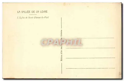 A Igreja de Saint-Florent-le-Vieil — Vale do Loire — Edição de Arte das Galerias Neufclettes — Verso