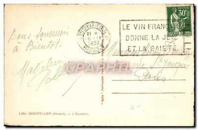 O Aqueduto de Montpellier — Rella — n°1.964 — Verso