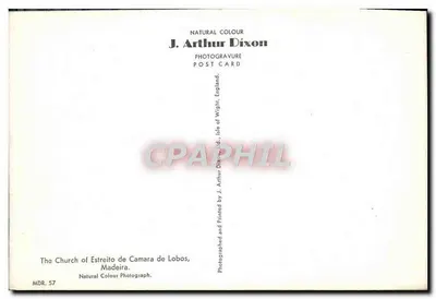 埃斯特里托德卡马拉德洛博斯教堂 — 马德拉 — J. Arthur Dixon — 背面