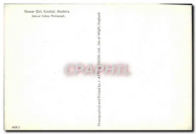 Menina com flores, Funchal — Madeira — editor J. Artifur Dixon & Co. Ltd. — Verso