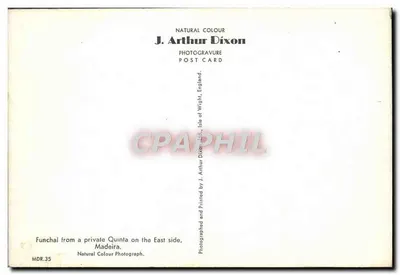 Funchal — widok z prywatnej Quinty — J. Arthur Dixon — Rewers