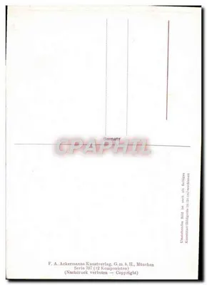 J. Brahms — portret — F.A. Ackermanns Kunstverlag, seria 707 — Rewers