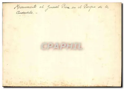 Monumento ao general Prim — Parque da Ciudadela — Verso