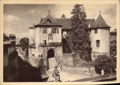 Meersburg (Lago de Constança) — Velho castelo — Serviço Social das Tropas Públicas de Ocupação na Alemanha