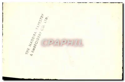 Scena lasu — miłosna para — The Madeira Tapestry & Embroidery Co. Ltd. — Rewers