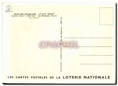 A Riqueza — Simon Vouet (1590-1649) — Éditions de la Loterie Nationale — Verso