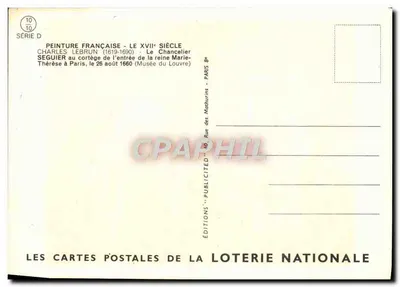 Charles Le Brun — O Chanceler Séguier no cortejo da entrada da rainha Marie-Thérèse em Paris — Éditions de la Loterie Nationale — Verso
