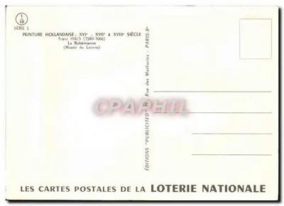 Portret kobiety — La Bohémienne — Éditions de la Loterie Nationale, Série L — Rewers
