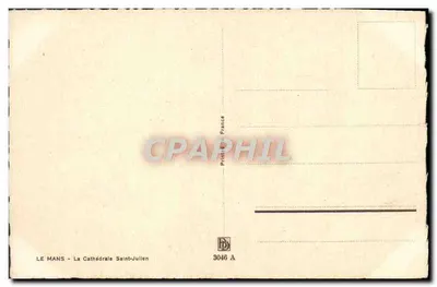 Le Mans — Cattedrale di San Giuliano — disegno a acquarello di Bakday — Verso