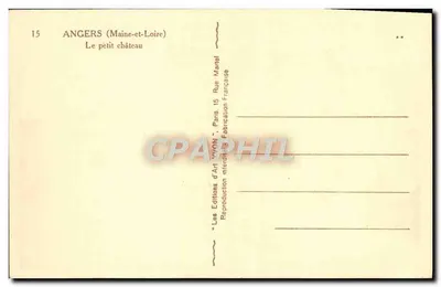 Angers (Maine-et-Loire) — Il piccolo castello — Les Editions d'Art Yvon, Parigi — Verso