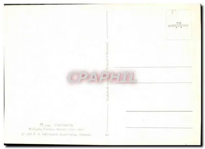 Wolfgang Amadeus Mozart — portret — F. A. Ackermanns Kunstverlag, nr 7599 — Rewers