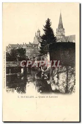 St-Calais — Quais e Lavoirs — Fototipia J. Bouvrot, Le Mans (Calvade Métal-Ilé)
