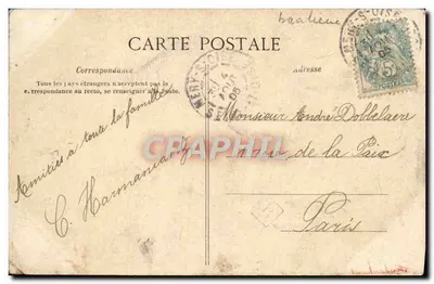 Stara pocztówka Vaux Pointe de L'ile de Vaux — Rewers