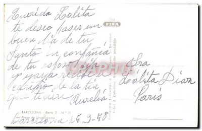 Barcelona — Plac Urquinaona — Fotografia FISA, seria 2, nr 11 — Rewers