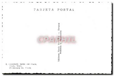 Madryt — Promenada Prado — Wydawnictwo Garcia Garcia, Zaragoza — Rewers