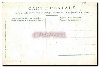 Dzieci w tradycyjnym stroju — Appenzell — wydawca Artis Altelier Hänggemoen & Co Zürich — Rewers