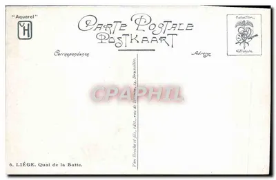 Liège — Quai de la Batte — Van Boeche et fils, wyd., rue de Hymmen, 14, Bruxelles — Rewers