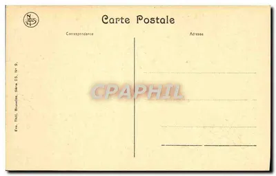 Anvers — Casas da Grand'Place — Ern. Thill, Bruxelas, Série 25, N° 9 — Verso