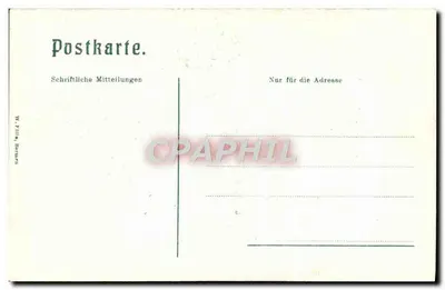 Drachenfels nad Rynem — widok na Ryn wraz z parowcem — W. Fülling, Barmen — Rewers