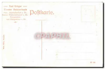 Kloster-Ruine Heisterbach — ruiny starego klasztoru — Wilh. Fülls, Barmen — Rewers