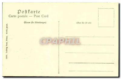 Ruina Ehrenfeus — widok na Rzeczę — Ludwig Fast, Mainz, nr 8106a — Rewers