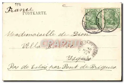 Bilhete postal antigo Gernsbach Igelbach — Verso