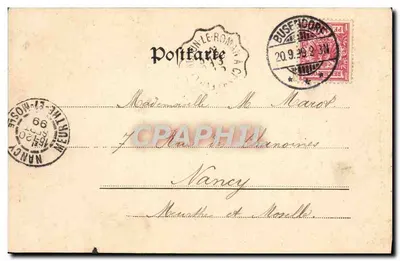 Busendorf — Uitzicht op de parochiekerk — Verlag Luxemburg, N° 687 — Achterkant