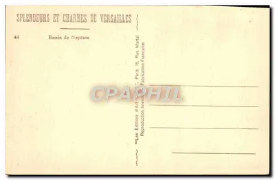 Bacia de Netuno — Versailles — Éditions d'Art Yvon — Verso