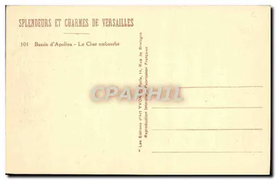 Bassin d'Apollon - Het Stukkende Wagen — Versailles — Éditions d'Art YVON — Achterkant