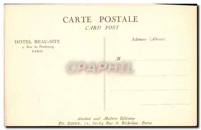 O Teatro das Variedades (Velho Paris - Paris Anteriormente) — gravura de Ph. Rosen, Paris — Verso
