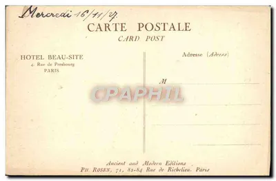 L'Arc de Triomphe — Place de l'Étoile — Ph. Rosen, Grav., Paris — Rewers