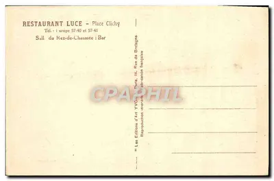 Restauracja Luce - Plac Clichy — Sala parterowa i bar — Wydawnictwo Sztuki YVC, Paryż — Rewers