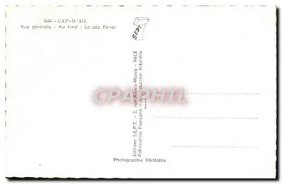Cap-d'Ail — Ogólny widok — W tle: Cap Ferrat — Wydawnictwo S.E.P.T. — Rewers