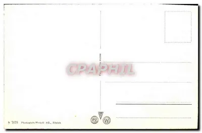 Interlaken i Jungfrau (4166 m) — widok panoramiczny — Fotograf-Wehrli AG, Zurych, n° b 7678 — Rewers
