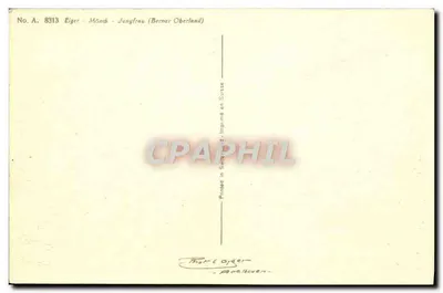 Alpejski chalet — zasne góry — wydruk w Szwajcarii — Rewers