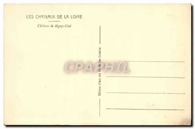 Castelo de Rigny-Ussé — Loire — Edição de Arte das Novas Galerias — Verso