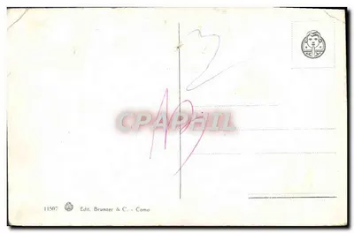 San Remo - Città vecchia — vue du port et du village sur colline, éditeur Brunner & C. - Como, n° 11587 — Verso