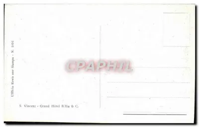 Wielki Hotel Bilia — Widok budynku — S. Vincent — N° 1076 — Rewers