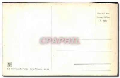 Święty Wincenty - Zamek Ussel — wydawca Ed. Marchiando Pietro, nr 7674 — Rewers