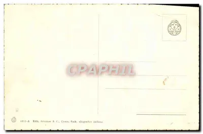 Torino - Pejzaż miasta widziany z Monte Cappuccini — Wyd. Brunner & C., Como, włoska stilografa — Rewers