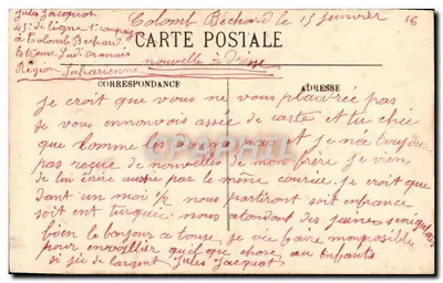 Arabe da Planície — SCÈNES ET TYPES — n° 6258 — LL — Verso