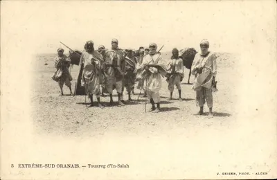 Touaregs de In-Salah — Extremo-Sul Oranês — J. Geiser, Fot. Alger