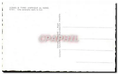 Carawana w południu — Północna Afryka — Éditions naturelles, Algier, nr 9.001 — Rewers