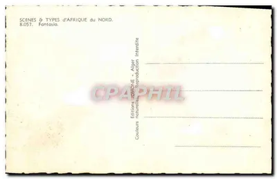 Fantasia — Sceny i typy Afryki Północnej — Éditions Jomone, Alger — Rewers
