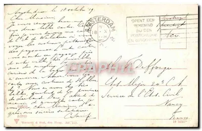 Domburg (Walcheren) — trzy młode kobiety w strojach tradycyjnych — Weenenk & Snel, nr 152 — Rewers