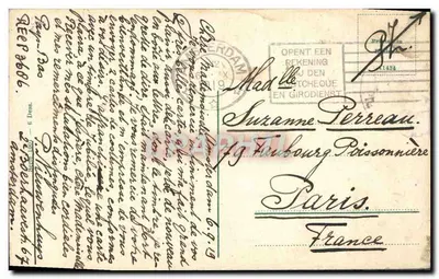 Antieke ansichtkaart Marken Folklore — Achterkant