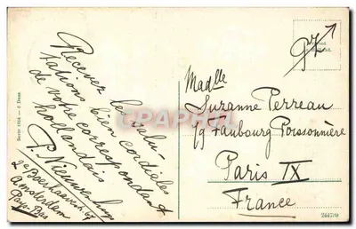 Mulher em traje holandês — Volendam — editor anônimo, série 1044 — Verso