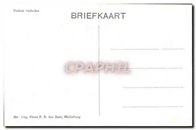 Moulin de Veere — Paisagem rural holandesa — Firma F. B. den Boer, Middelburg — Verso