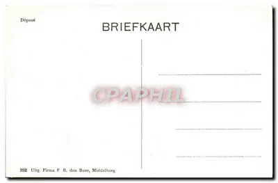 Dzieci walcherskie na piaszczystych wybrzeżach — Firma F. B. den Boer, Middelburg, n° 852 — Rewers