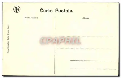 Bruges Hotel de ville — editore Nels, Bruxelles, serie No. 34 — Verso